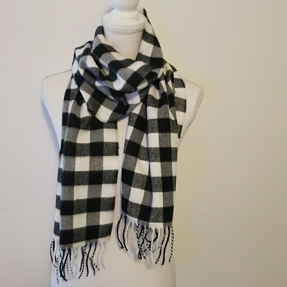 Unisex Plaid Cashmere Scarf - Picture 2 of 4